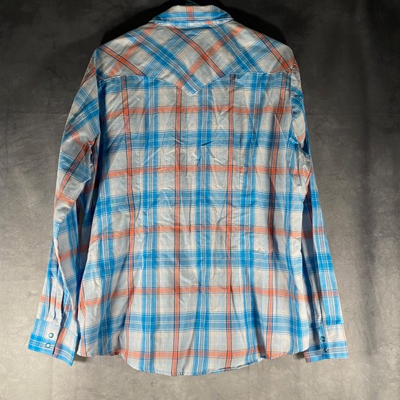 As Real As Wrangler Plaid Snap Front Long Sleeve Western Shirt Women XXLG - Picture 5 of 7